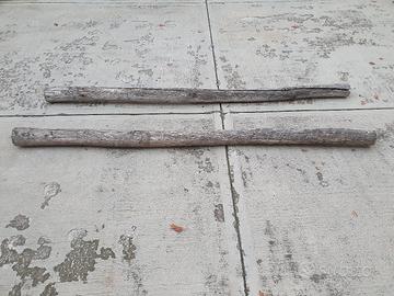 2 Pali in Legno di Castagno Lunghi 3 Metri Ø 12 CM