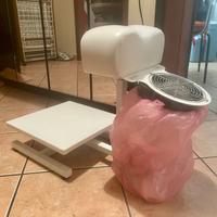 Pedana con poggiagamba e aspiratore