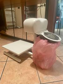 Pedana con poggiagamba e aspiratore