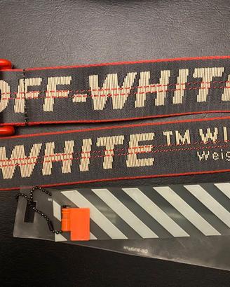 Off-White mini cintura industriale Antracite/Rosso
