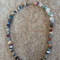 Collana pietre dure multicolor ed ematite