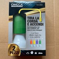 2 PZ LAMPADINE CON PORTALAMPADINE A BATTERIE