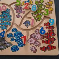 GIOCO NUMERI IN LEGNO