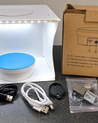 Mini Studio Fotografico LED  Base Girevole 360° 12