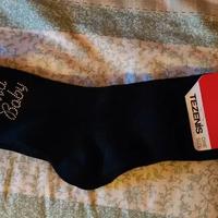 Calzini donna neri, con scritta con strass