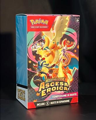 🎁 Box Pokémon: 4 bustine+carta Mega Attack(MA)🎁