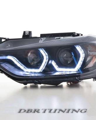 Coppia fari 3D LED Bmw F30 F31 LCI 16-18 neri