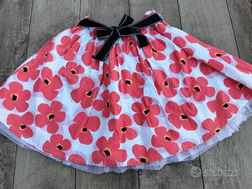 Gonna a fiori 9-10 anni 140 cm