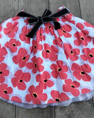 Gonna a fiori 9-10 anni 140 cm