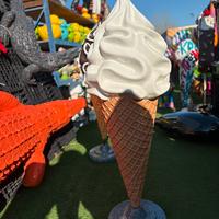 Statua Gelato bianco Vetroresina