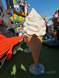 Statua Gelato bianco Vetroresina