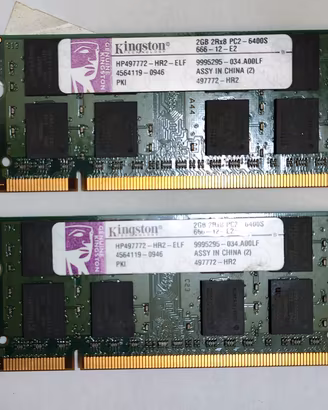 Kit RAM 4GB (2x2 GB) Kingston ddr2 per notebook