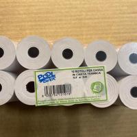10 Rotoli registratori cassa 57 x 30 x 12