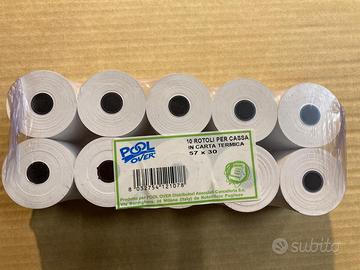 10 Rotoli registratori cassa 57 x 30 x 12