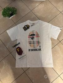 maglia bape bianca