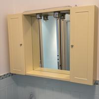 Set specchiera bagno con luci + mobiletto sospeso