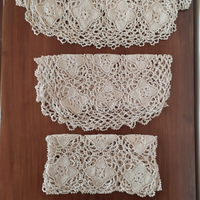 Set 4 pezzi centri all'uncinetto