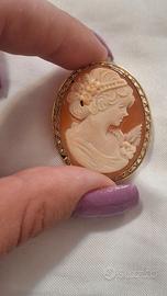 Spila vintage argento 800 dorato