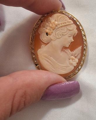 Spila vintage argento 800 dorato