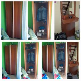 GUARDAROBA ad angolo  con  SPECCHIERA  e cassetto