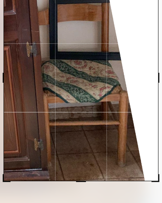 7 sedie rustiche in legno