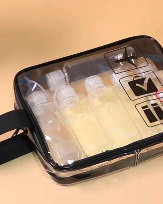 Set contenitori liquidi viaggio aereo 10 pezzi