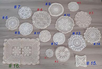 16 Centrini fatti a mano e a macchina