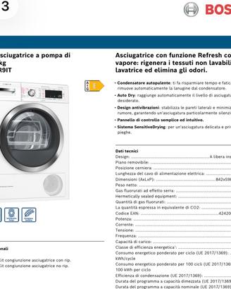 Asciugatrice bosch da revisionare