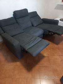 divano con recliner elettrico 3 posti