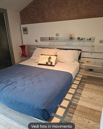 Letto matrimoniale design in alluminio