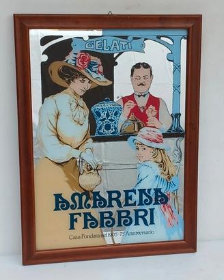 specchio fabbri pubblicitario anni 70 Bologna 