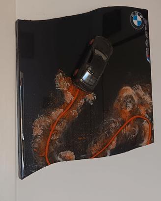Opera d'arte BMW in resina epossidica Quadro 3D