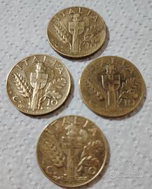 4 monete 10 centesimi regno d'Italia 