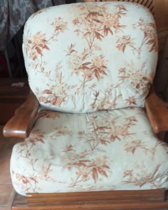 Salotto vintage divano + due poltrone 