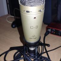 microfono behringer C3 + treppiede incluso