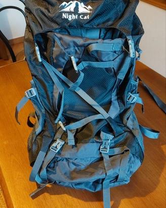 Zaino Trekking 90 Litri Night Cat Nuovo