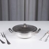 Set da cucina '50 silver-plated e acciaio Krupp