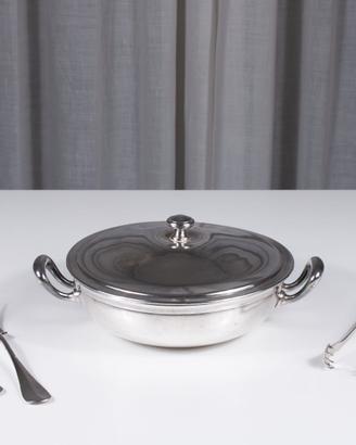 Set da cucina '50 silver-plated e acciaio Krupp