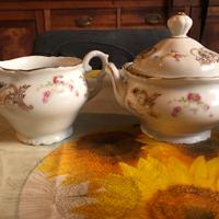 Coppia lattiera zuccheriera Epiag porcellana