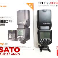 USATO FLASH GODOX V860II PER OM-SYSTEM E PANASONIC