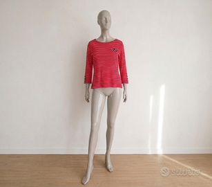 Top Tommy Hilfiger a righe rosse e bianche