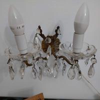 lampadario e abat jour in cristalli 