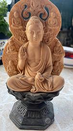 statuetta mudra Abhaya resina