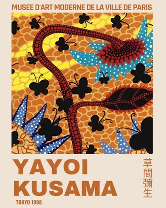 poster Yayoi Kusama Arredo formato A3 japan stile 