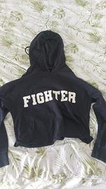 felpa con cappuccio tezenis ragazza nera taglia S