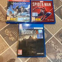 Spider-man,Horizon,Resident evil 7