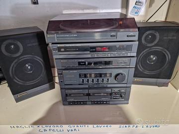 stereo completo di piatto e casse