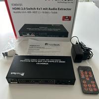 FEINTECH VSW04101 - HDMI 2.0 Switch 4x1 Audio Extr