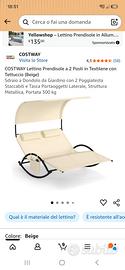letto da giardino a dondolo
