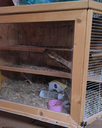 Gabbia criceti realizzata a mano in legno 